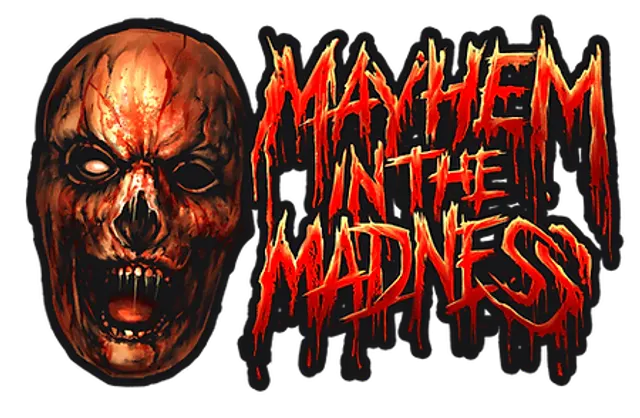 Key art for Mayhem in Madness at Scarizona Scaregrounds in Mesa, AZ
